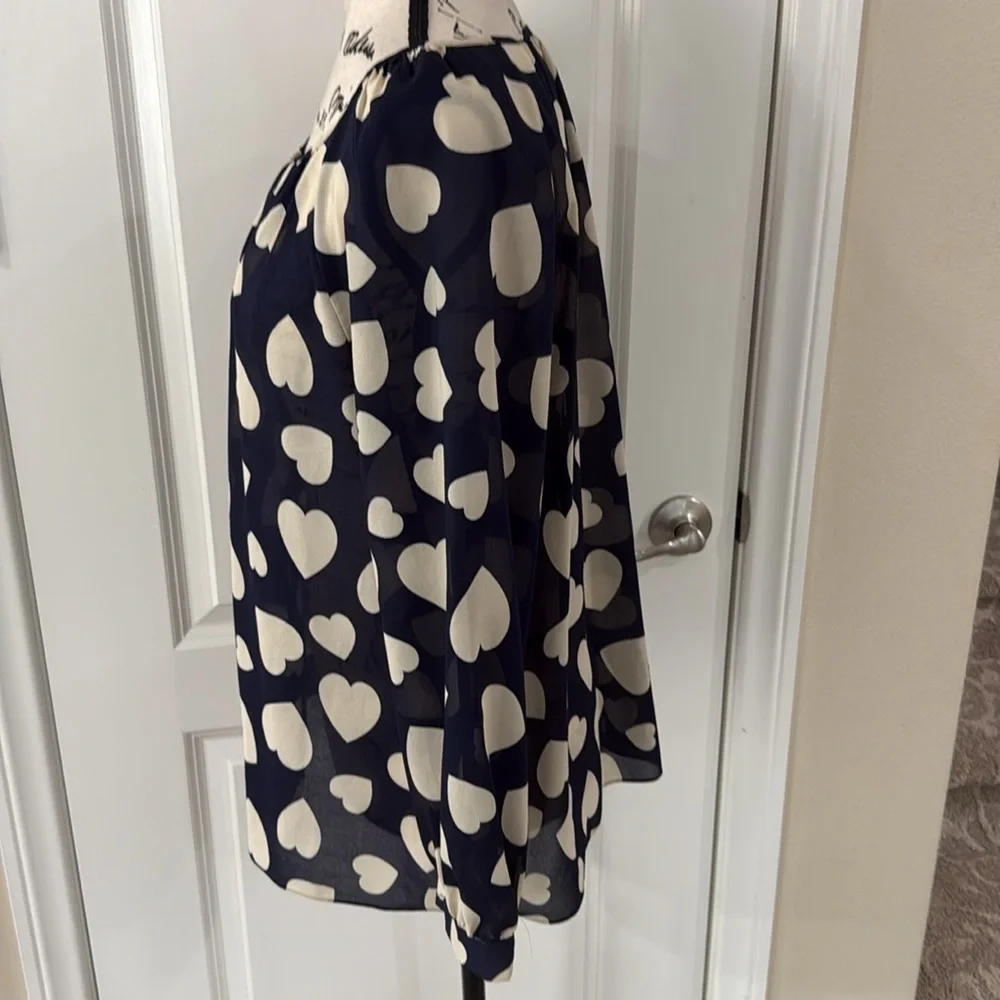 J. Crew Navy Hearts Top
